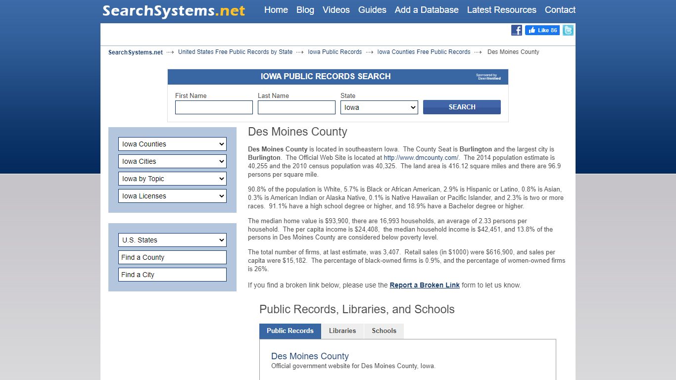 Des Moines County Criminal and Public Records